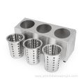 3-Hole Stainless Steel Fork Knife Box Container